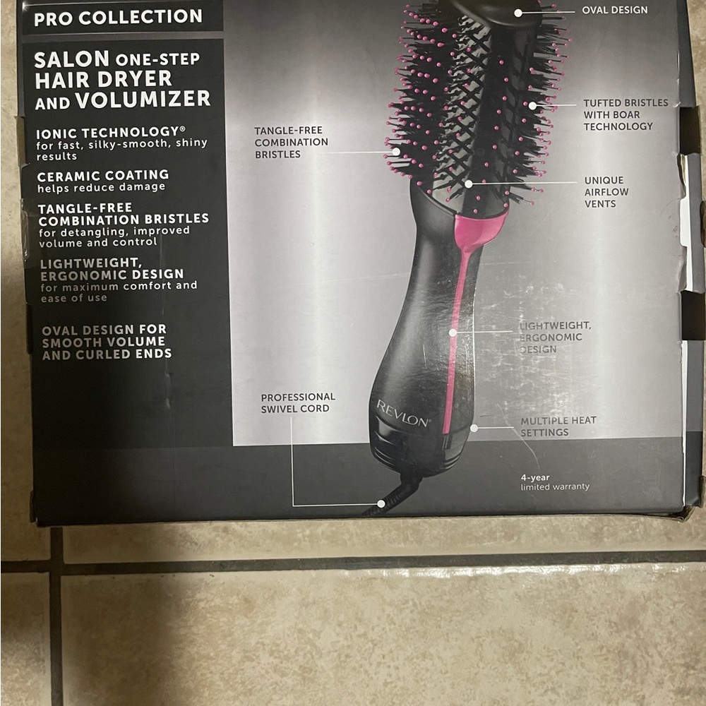 Revlon Black and Pink Hair Styling Brush Tool